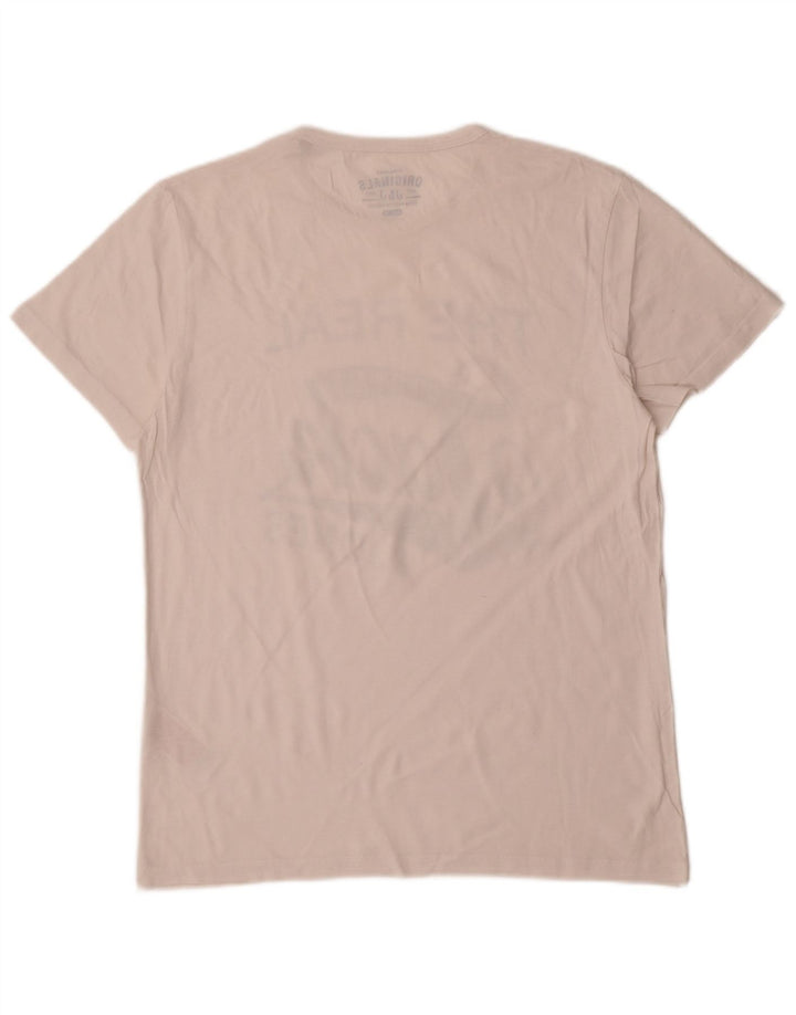 T-shirt grafica da uomo Jack & Jones Top in cotone bianco medio