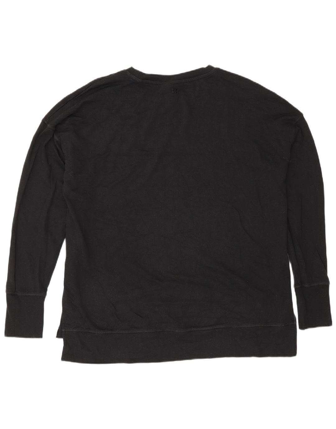 Sweaty Betty Womens Oversized Sweatshirt Jumper UK 14 Medium Black Cotton