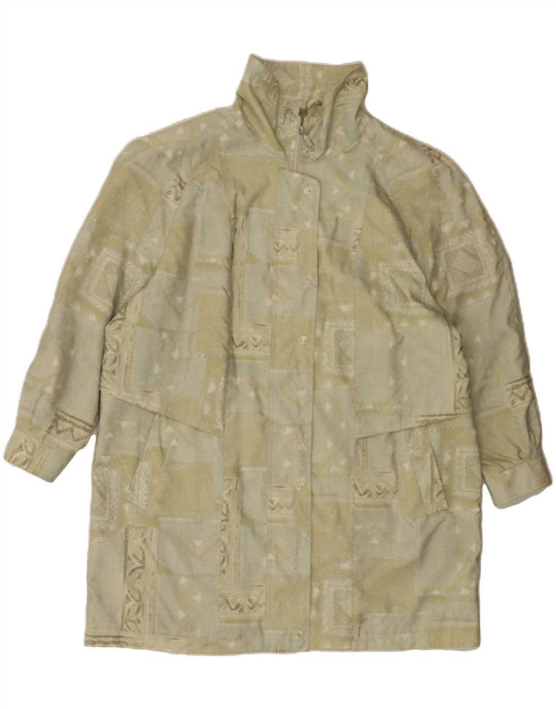 VINTAGE Womens Windbreaker Coat IT 50 XL Beige Patchwork Vintage Vintage and Second-Hand Vintage from Messina Hembry 