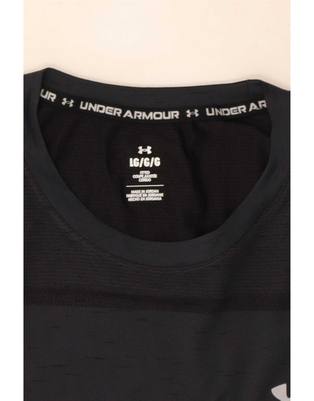 Under Armour Herre Fitted T-Shirt Top Stor Grå Flecked