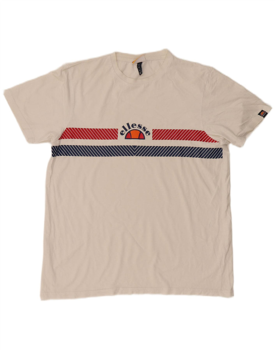 ELLESSE T-shirt da uomo Top Large White Colourblock