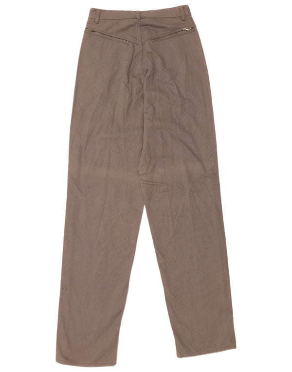 Vintage Womens High Waist Casual Trousers IT 42 Medium W26 L34 Grey