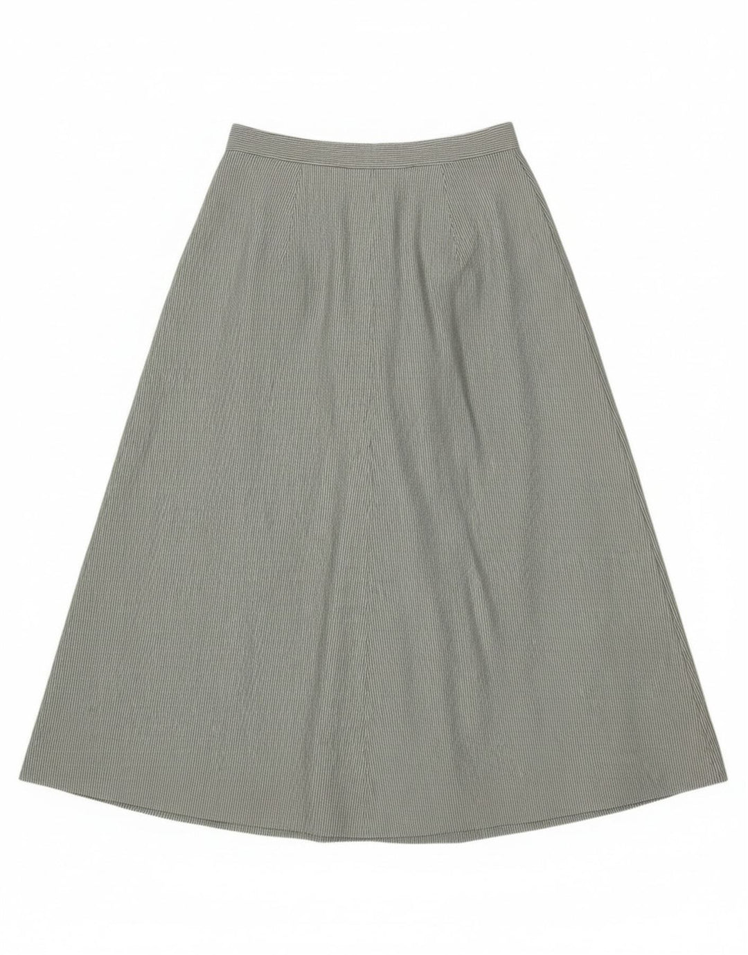 Gonna svasata da donna vintage IT 46 grande W30 poliestere a righe verdi