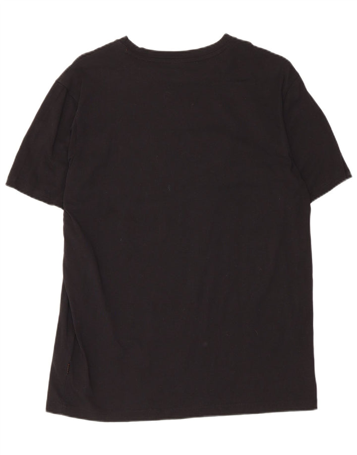 Ανδρικό γραφικό T-Shirt Hugo Boss Τοπ μεσαίο μαύρο βαμβακερό