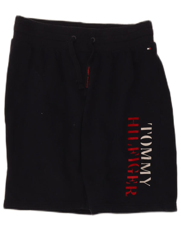 Tommy Hilfiger Mens Graphic Sport Shorts Médio Algodão Azul Marinho