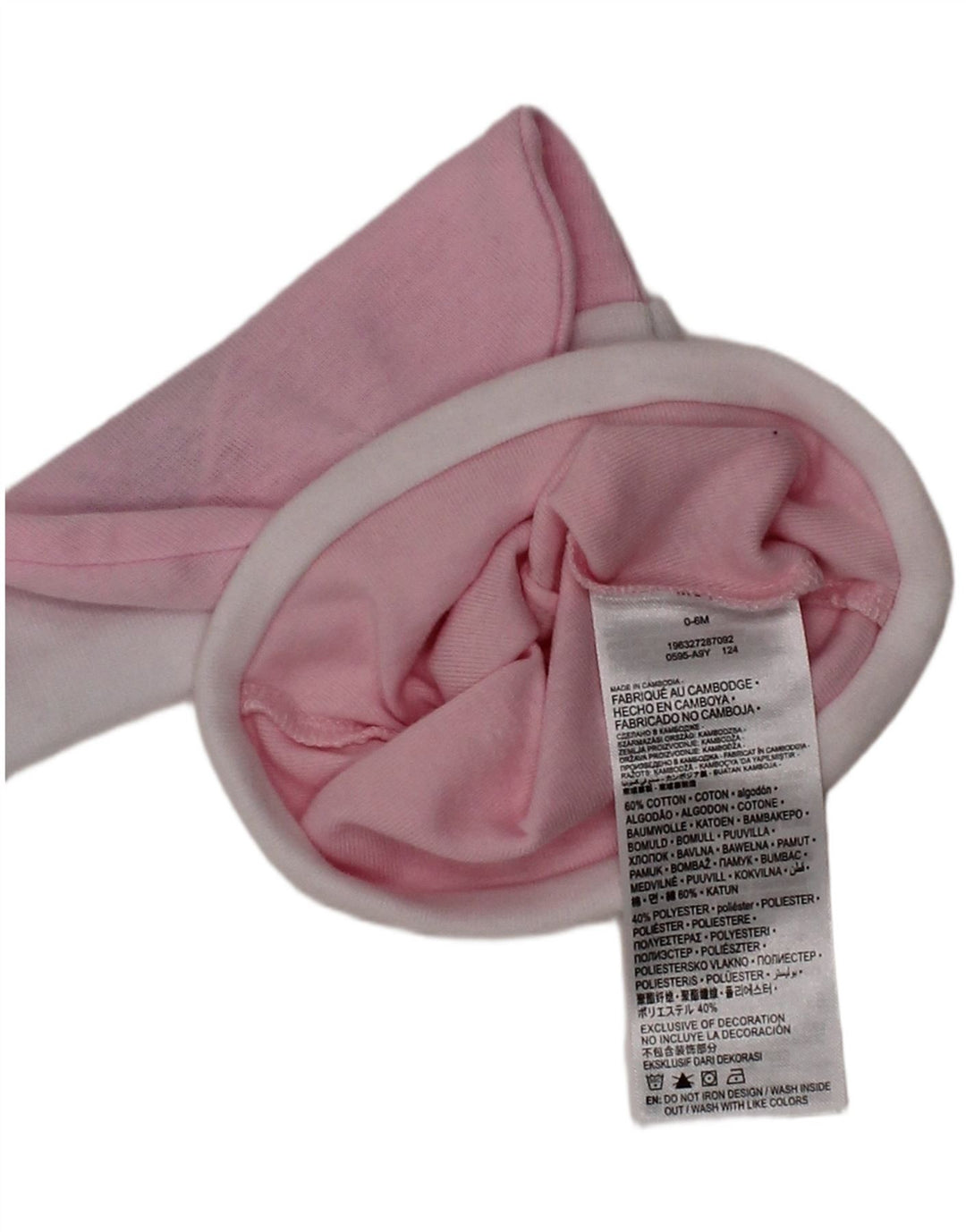 Gorro JORDAN para bebês meninas de 0 a 3 meses de algodão rosa