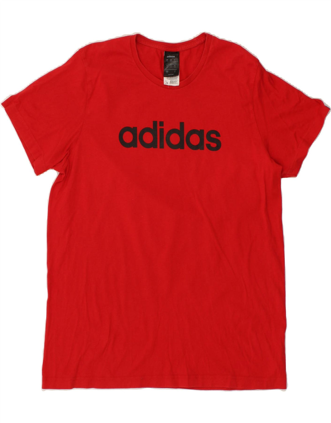 ADIDAS Mens Graphic T-Shirt Top Medium Red Cotton Vintage Adidas and Second-Hand Adidas from Messina Hembry 