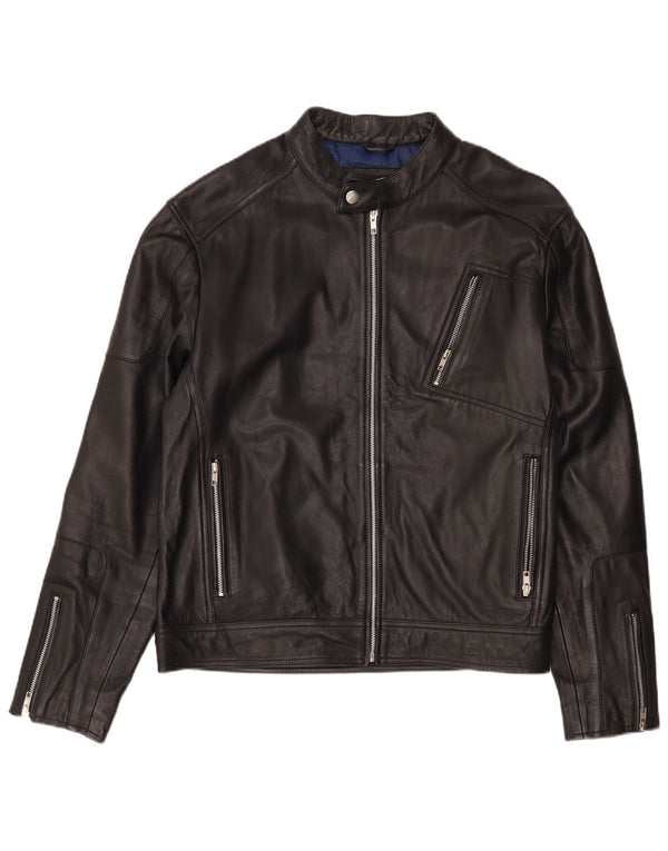 Giacca da pilota in pelle da uomo Camokazi UK 44 2XL Nera