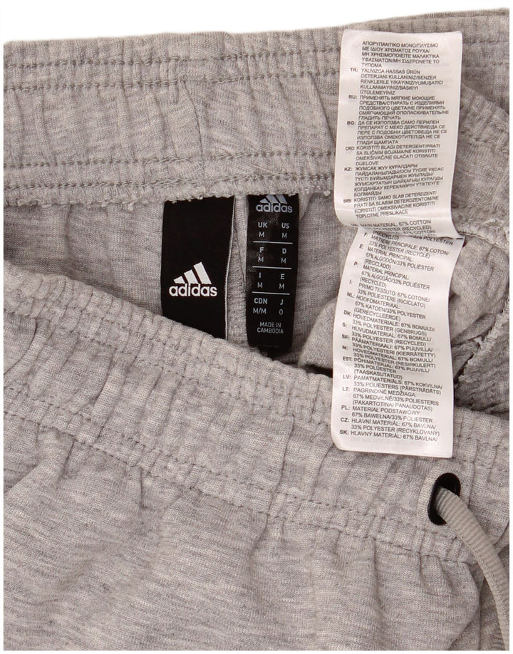 Pantaloncini sportivi da uomo Adidas in cotone grigio medio