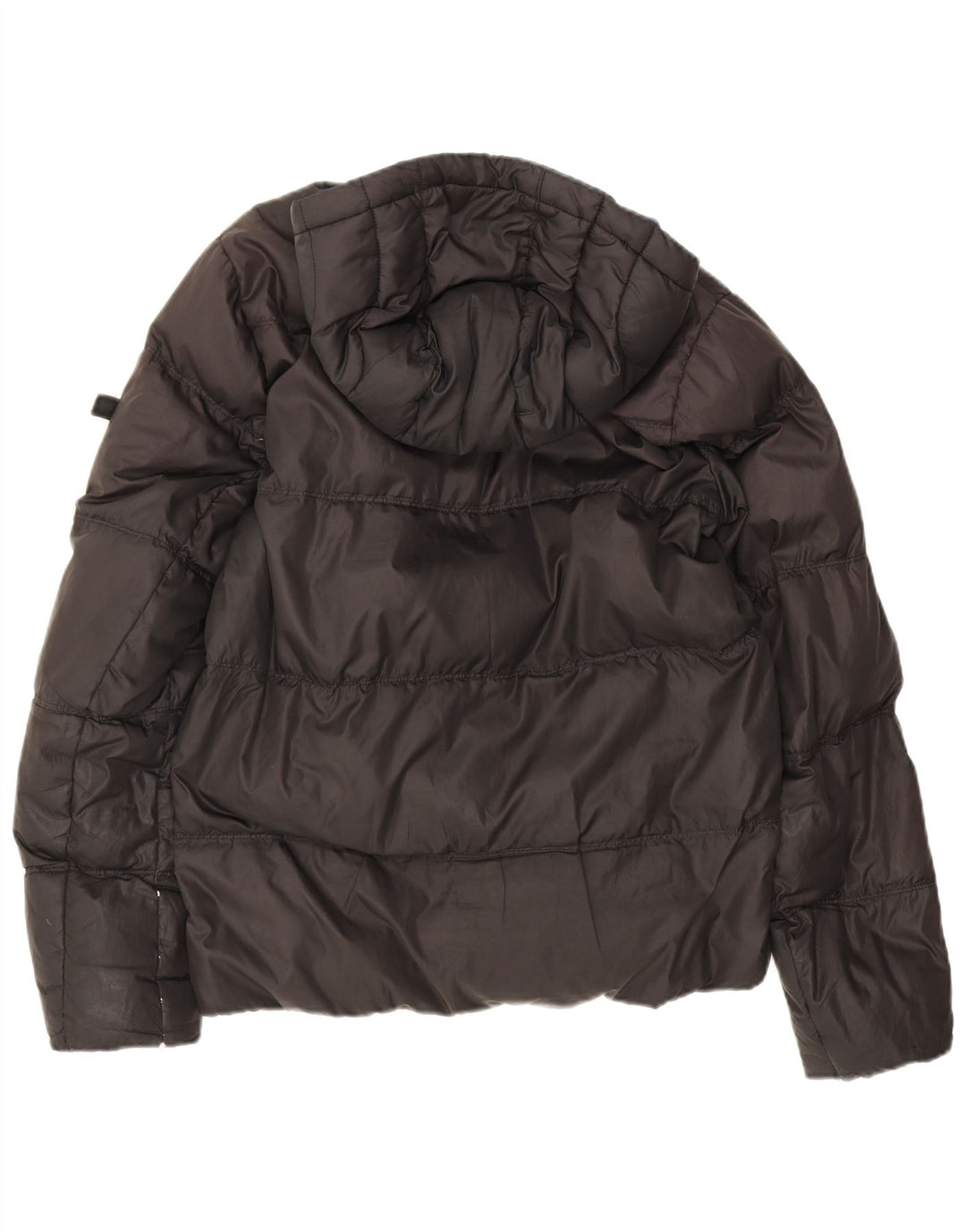 Tommy Hilfiger Mens Hooded Padded Jacket UK 38 Medium Black Polyester