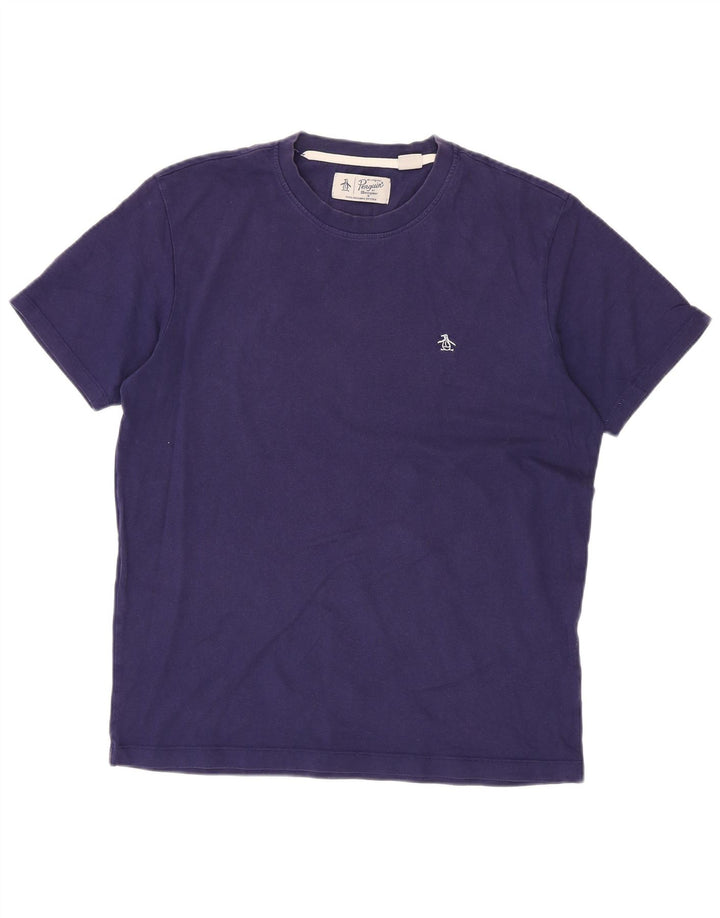 Penguin T-Shirt Homme Haut Large Bleu Marine Coton