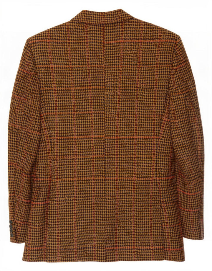 Guabello Herren-Blazer mit 2 Knöpfen, IT 46, kleine braune Wolle mit Hahnentrittmuster