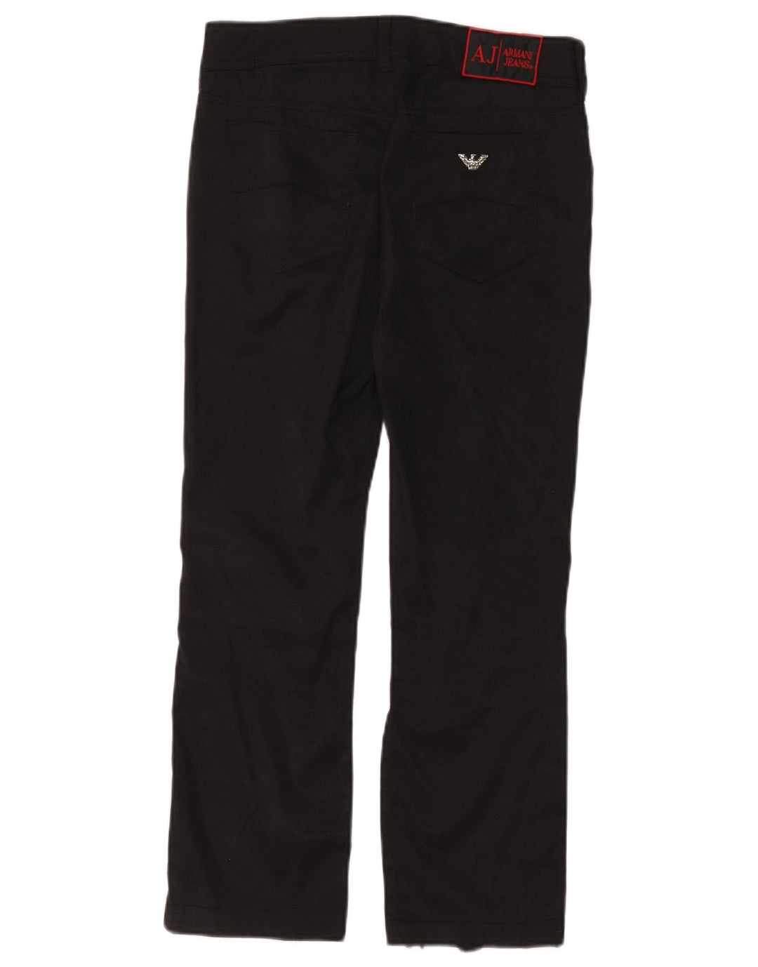 Pantaloni casual dritti da donna Armani W28 L24 neri in poliammide