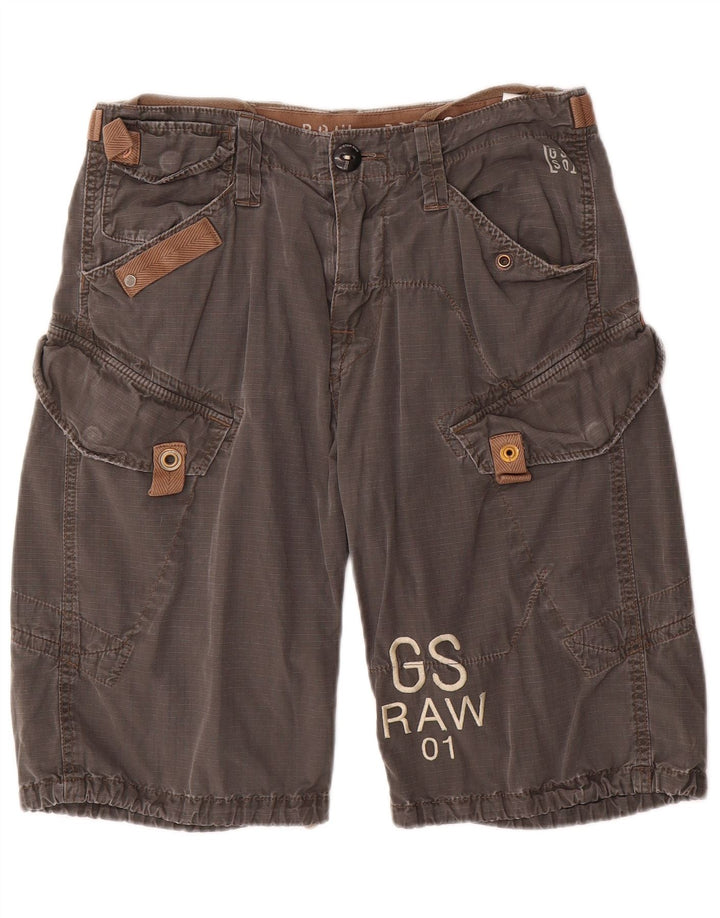 Pantaloncini cargo grafici da uomo G-Star W32 cotone grigio medio