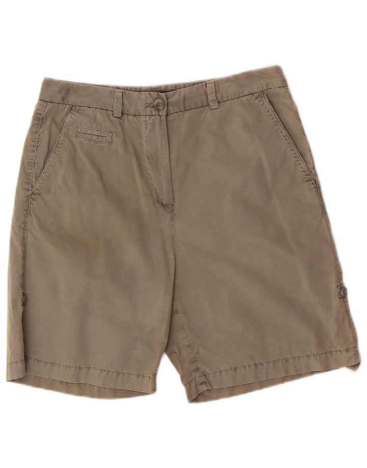 Marks & Spencer Womens Chino Shorts UK 12 Medium W30  Khaki Cotton
