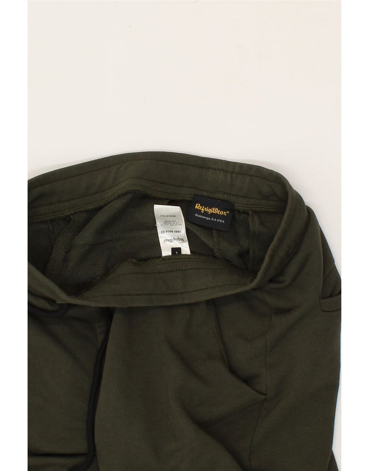 REFRIGIWEAR Mens Sport Shorts Large  Khaki Cotton Vintage Refrigiwear and Second-Hand Refrigiwear from Messina Hembry 