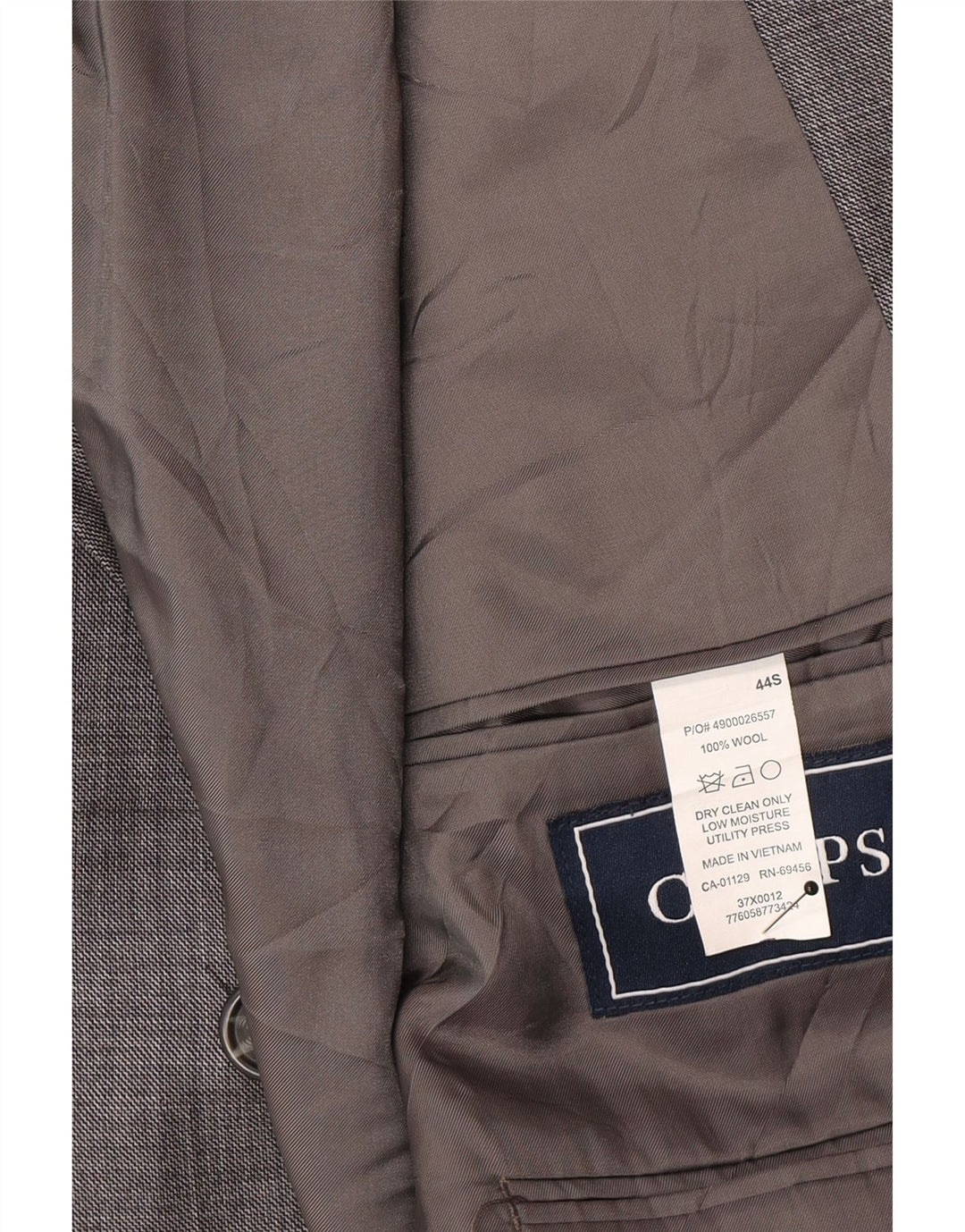 Chaps Herren-Blazer mit 2 Knöpfen, UK 44, 2XL, graue Wolle