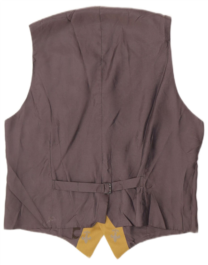 Vintage herre abstrakt mønster vest Medium gul Ikat