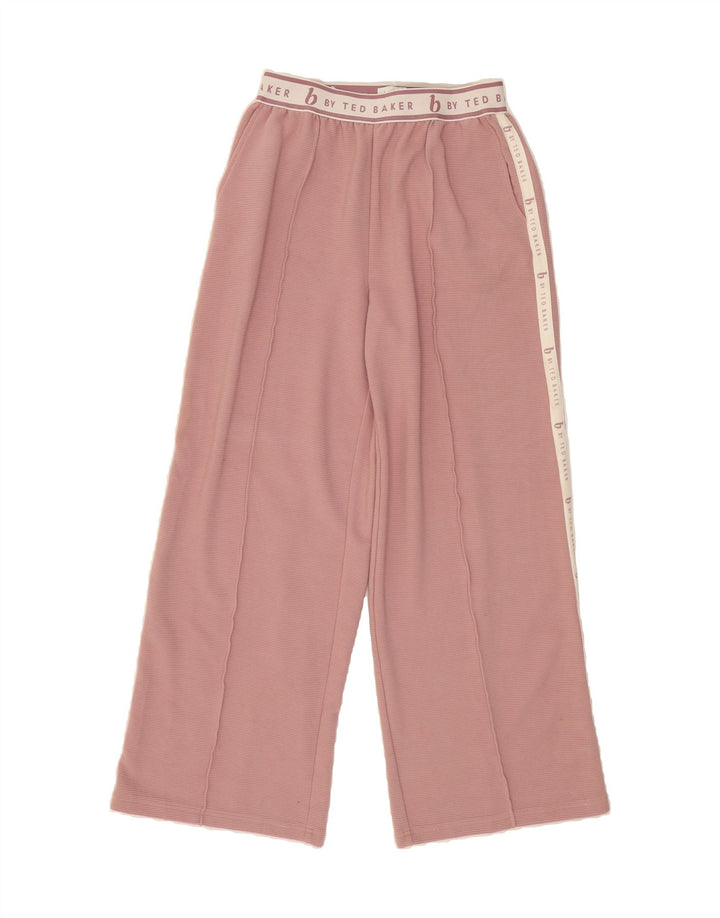 TED BAKER Womens Graphic Full Tracksuit UK 8 Small  Pink Colourblock Vintage Ted Baker and Second-Hand Ted Baker from Messina Hembry 