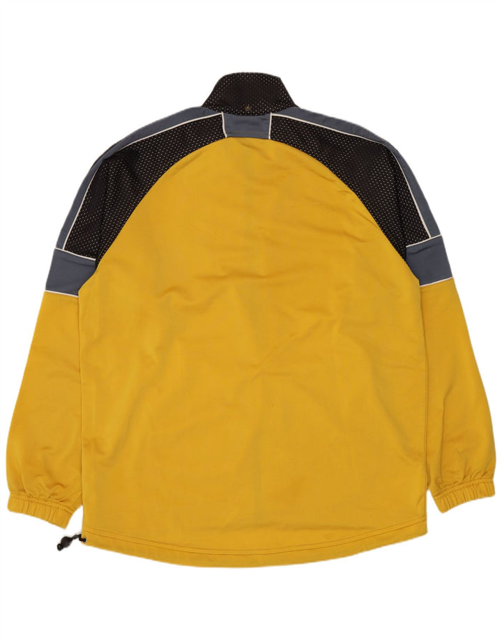 ASICS Mens Graphic Tracksuit Top Jacket Medium Yellow Colourblock