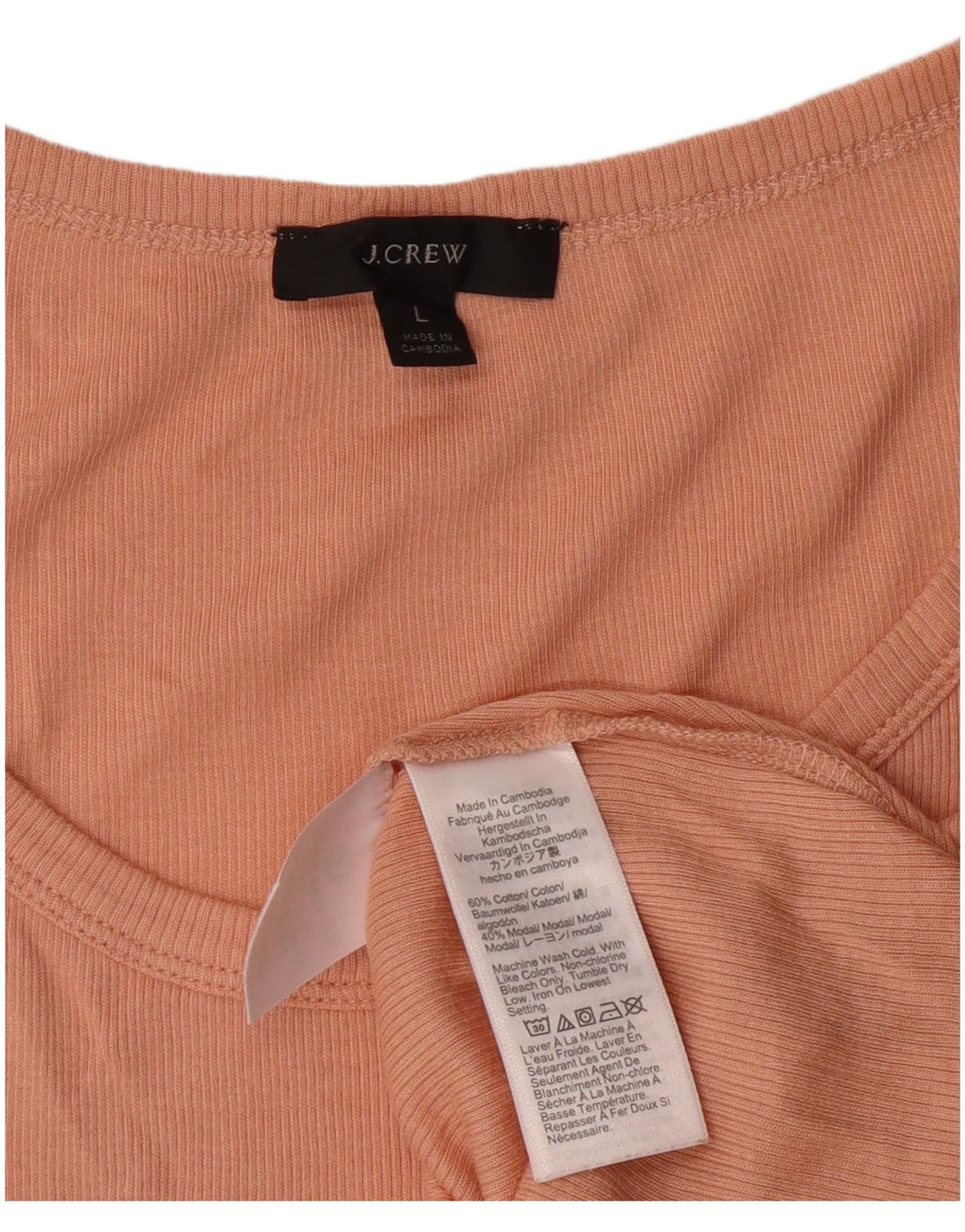 J. Crew Damevest Top UK 14 Stor Orange Bomuld