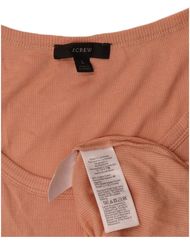 J. Crew Damevest Top UK 14 Stor Orange Bomuld