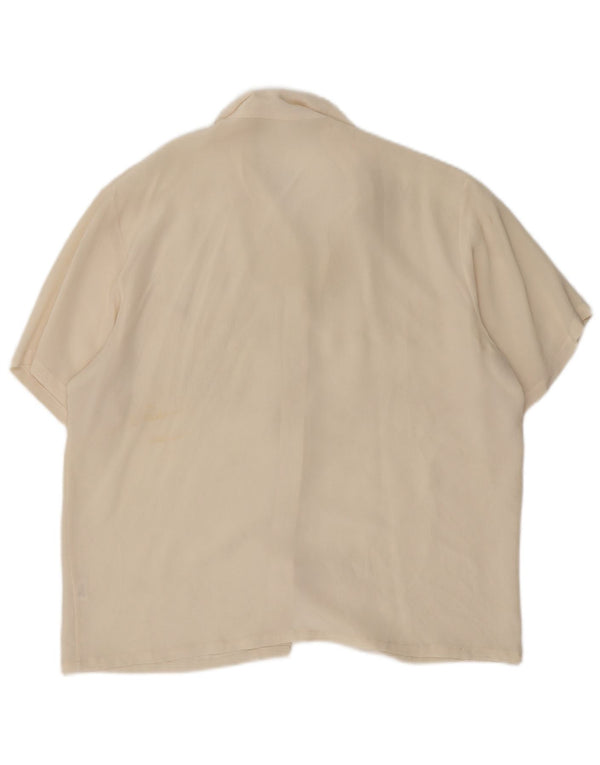 Vintage γυναικεία κοντομάνικη μπλούζα UK 14 Large Off White