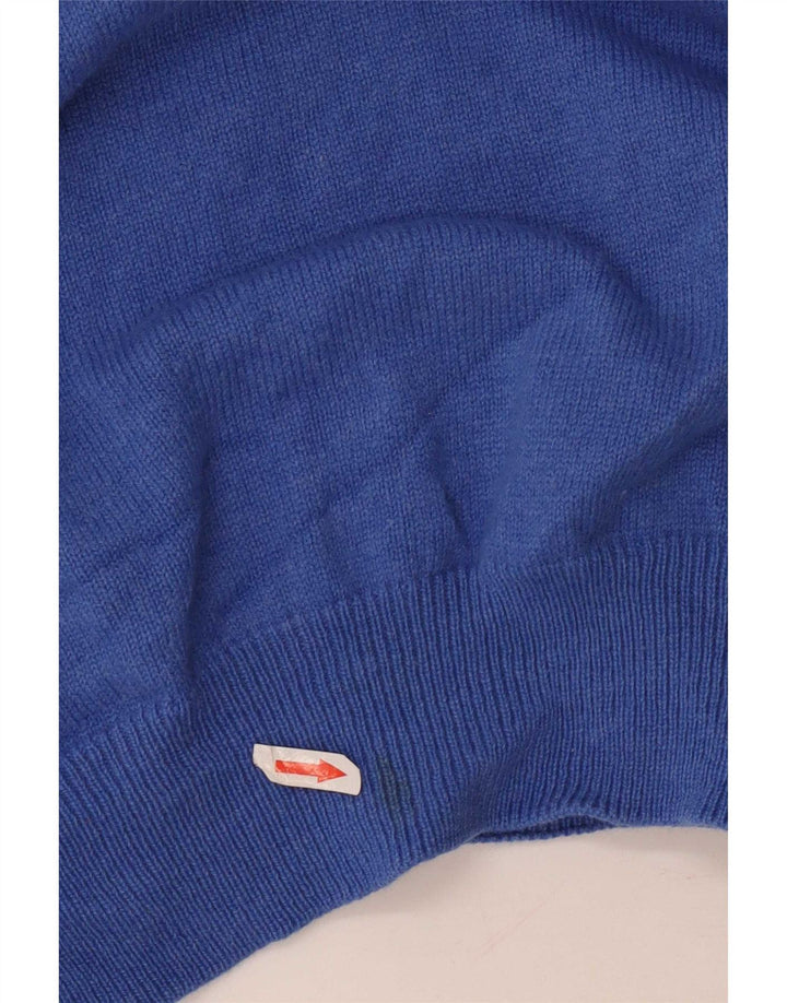 Fred Perry Ανδρικό πουλόβερ με φερμουάρ, μεσαίο μπλε μαλλί