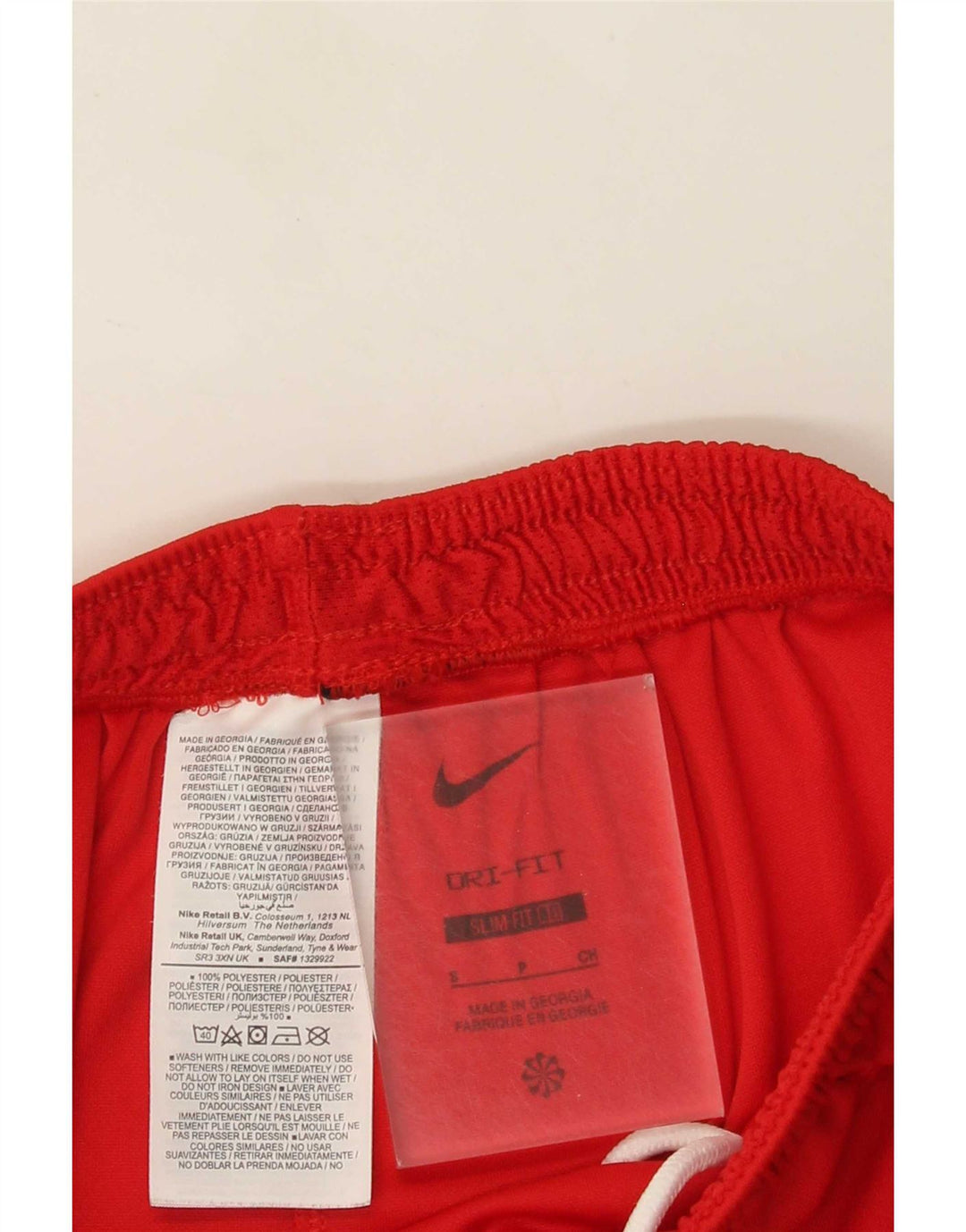 Pantaloncini sportivi Nike Dri Fit Slim Fit da uomo piccoli in poliestere rosso