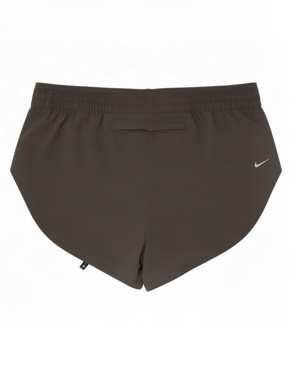Pantaloncini sportivi Nike Dri Fit da donna UK 10 piccoli poliestere grigio