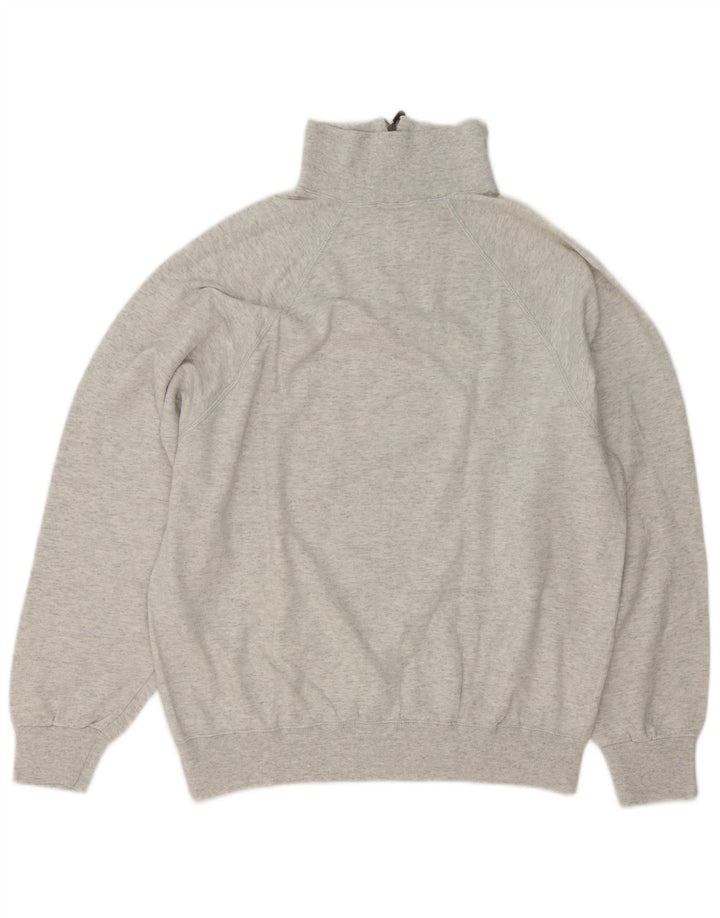 Felpa Champion da uomo con zip e collo, maglione, cotone chiazzato grigio medio