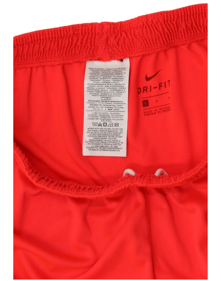 Nike Herre Dri Fit grafiske sportsshorts store orange polyester