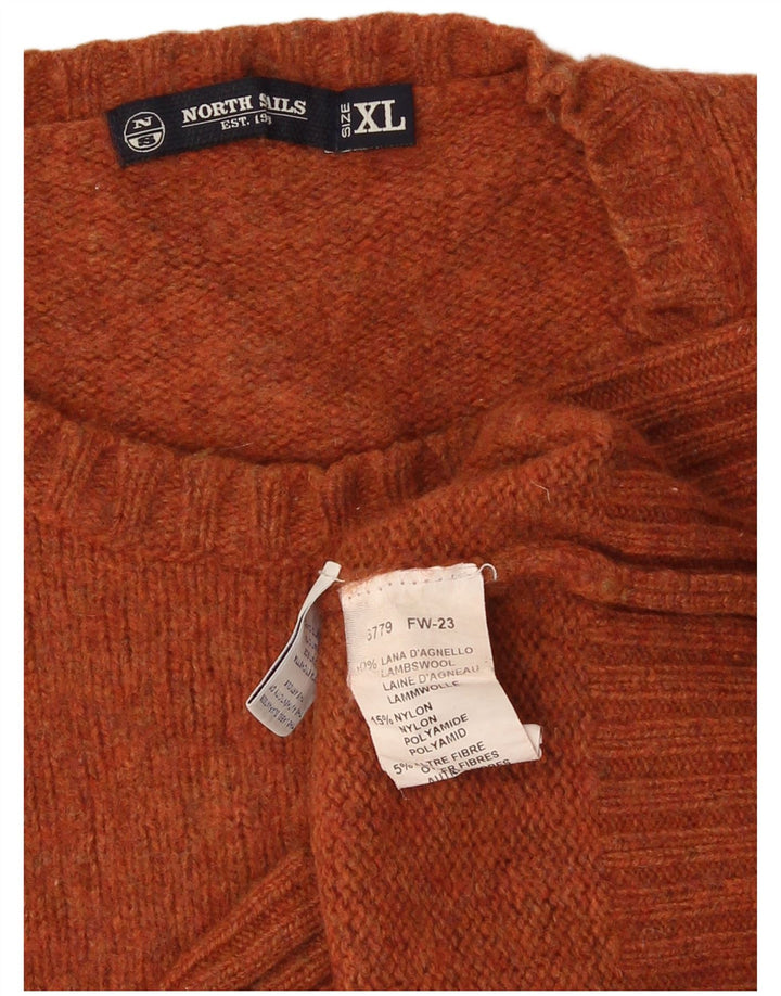 North Sails Herre Crew Neck Jumper Sweater XL Orange Uld