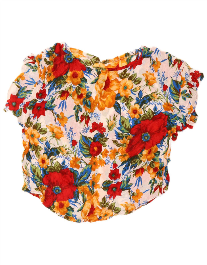 Vintage Womens Blouse Top UK 16 Large Multicoloured Floral
