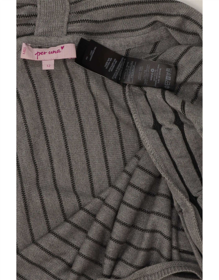 Marks & Spencer Pull cardigan à manches 3/4 pour femme Gris moyen UK 12