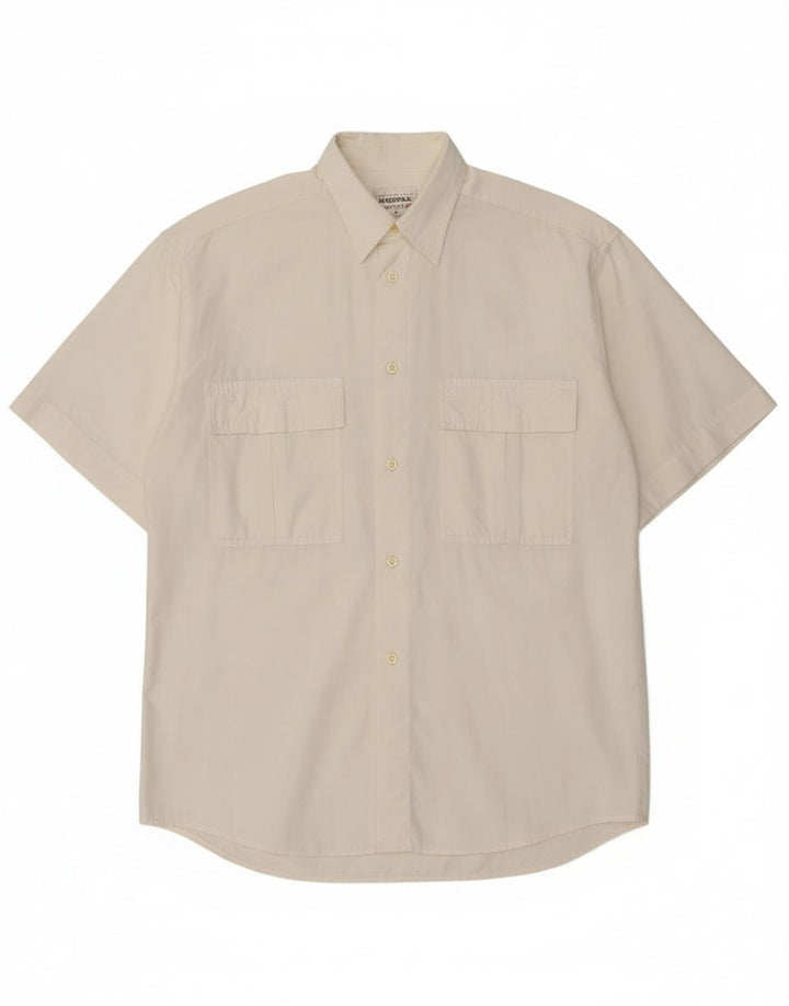 Stefanel Kortærmet Herreskjorte Medium Off White Bomuld