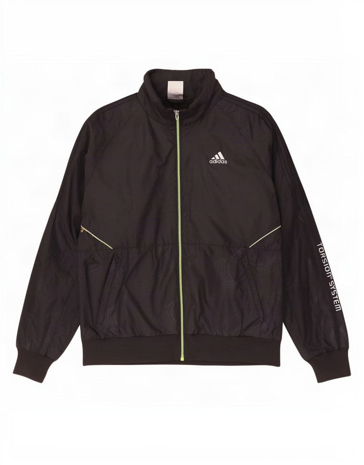 Adidas Męska koszulka dresowa z grafiką, średnia czarna poliester