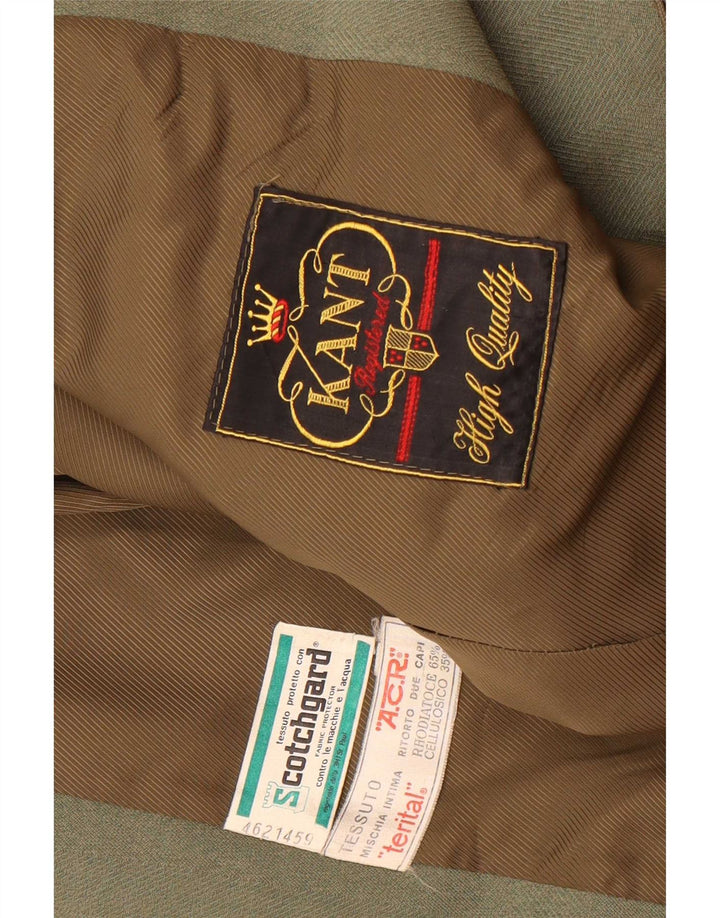 Vintage Mens Overcoat UK 36 Small Green Terital Classic