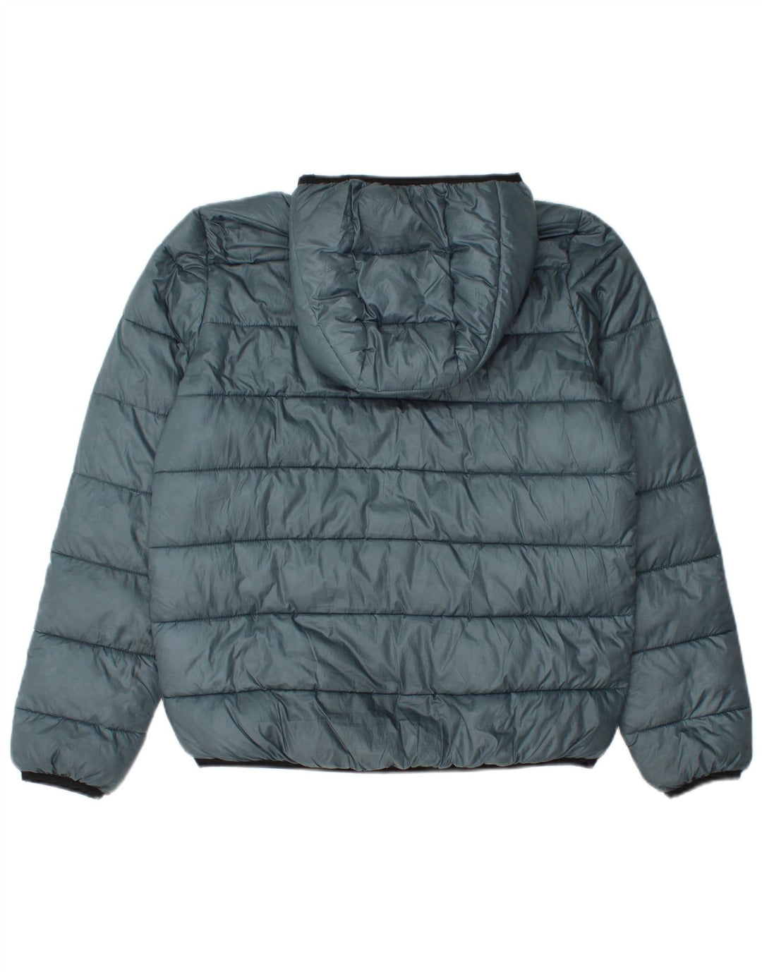 Champion Mens Hooded Padded Jacket UK 36 Small Blue Polyester