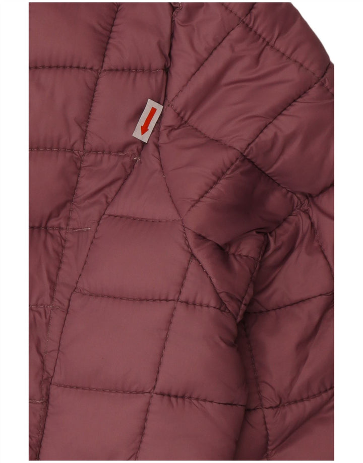 Reebok Womens Padded Jacket UK 14 Medium Maroon Polyester