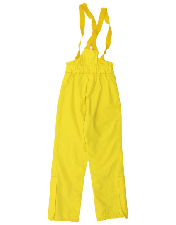 Vintage Damen Latzhose Skihose EU 34 XS Gelbes Polyamid