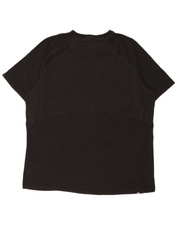 Puma Mens T-Shirt Top 2XL Black Cotton