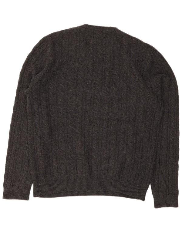 Jack Wills Mens Crew Neck Jumper Sweater Large Grey Cashmere