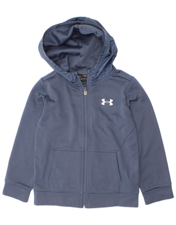 Under Armour Sweat à capuche zippé garçon 5-6 ans Bleu marine Polyester