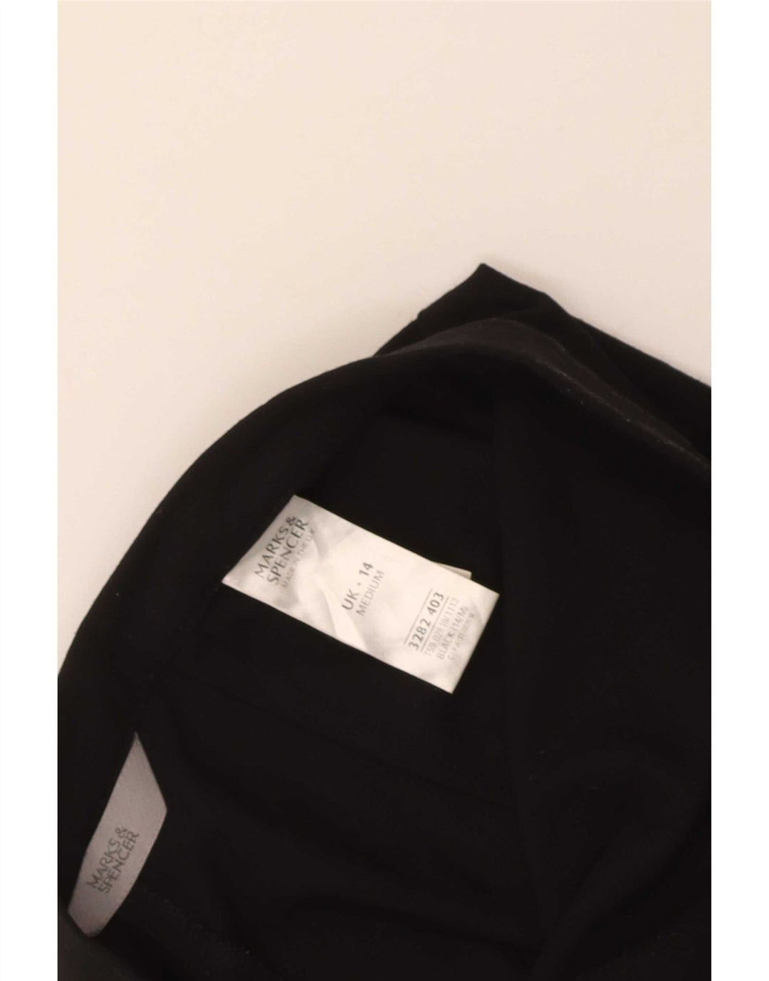Marks & Spencer Womens Straight Suit Trousers UK 14 Medium W30 L29 Black