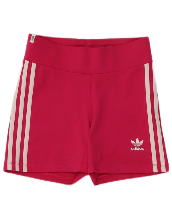 Adidas Damen Sportshorts UK 8 Small Rosa Polyester Sport