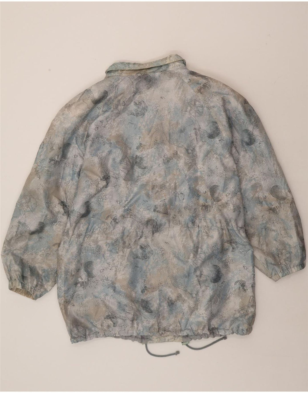 C&A Womens Abstract Pattern Windbreaker Jacket UK 20 2XL Grey Polyester Vintage C&A and Second-Hand C&A from Messina Hembry 