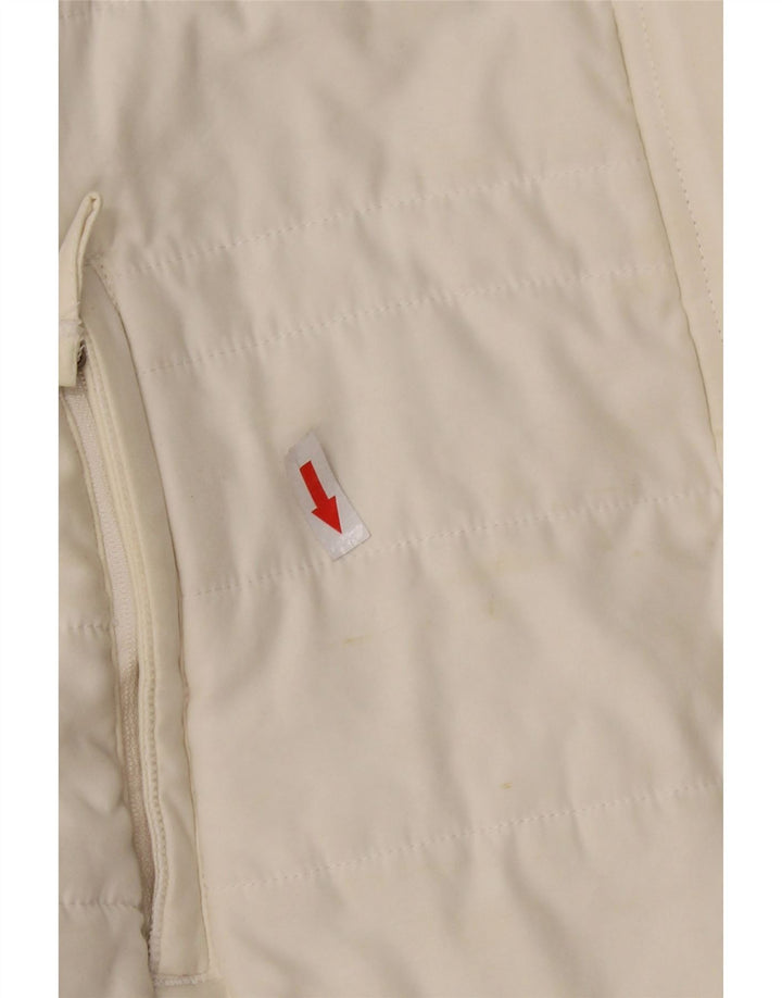 WEIRD FISH Womens Polstret Gilet UK 14 Large White Polyester