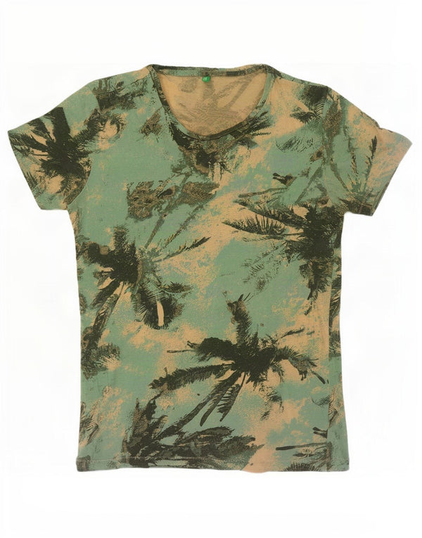 T-shirt da uomo Benetton Top Small verde hawaiano