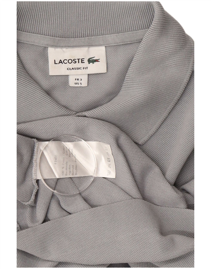 Lacoste Mens Classic Fit Polo Shirt Size 3 Small Grey Cotton